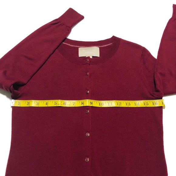 BANANA REPUBLIC | Red Cardigan 100% Merino Wool PS - Picture 13 of 15